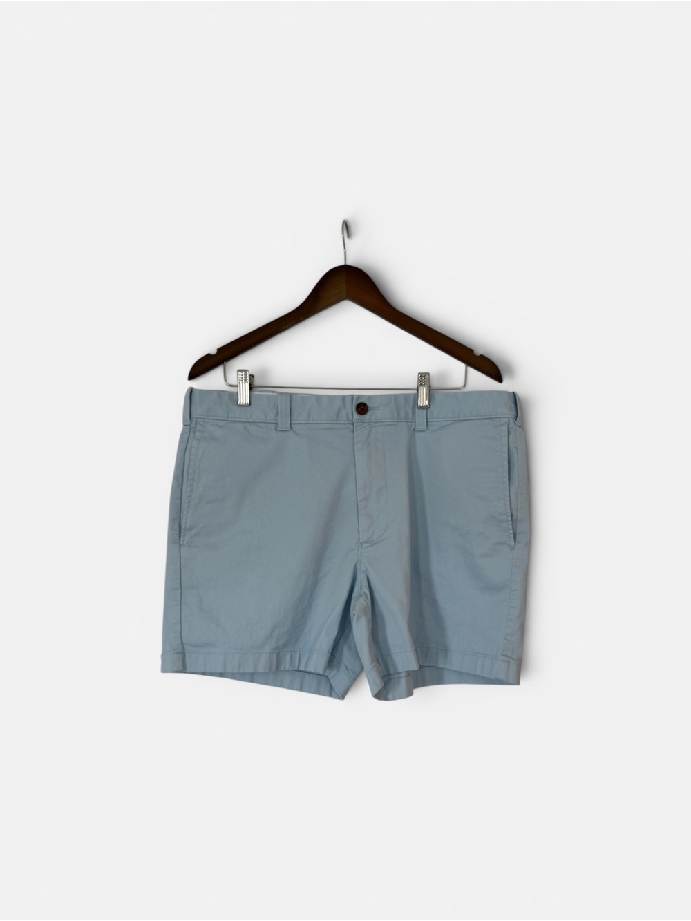 J. Crew Light Blue Flat Front Cotton Shorts